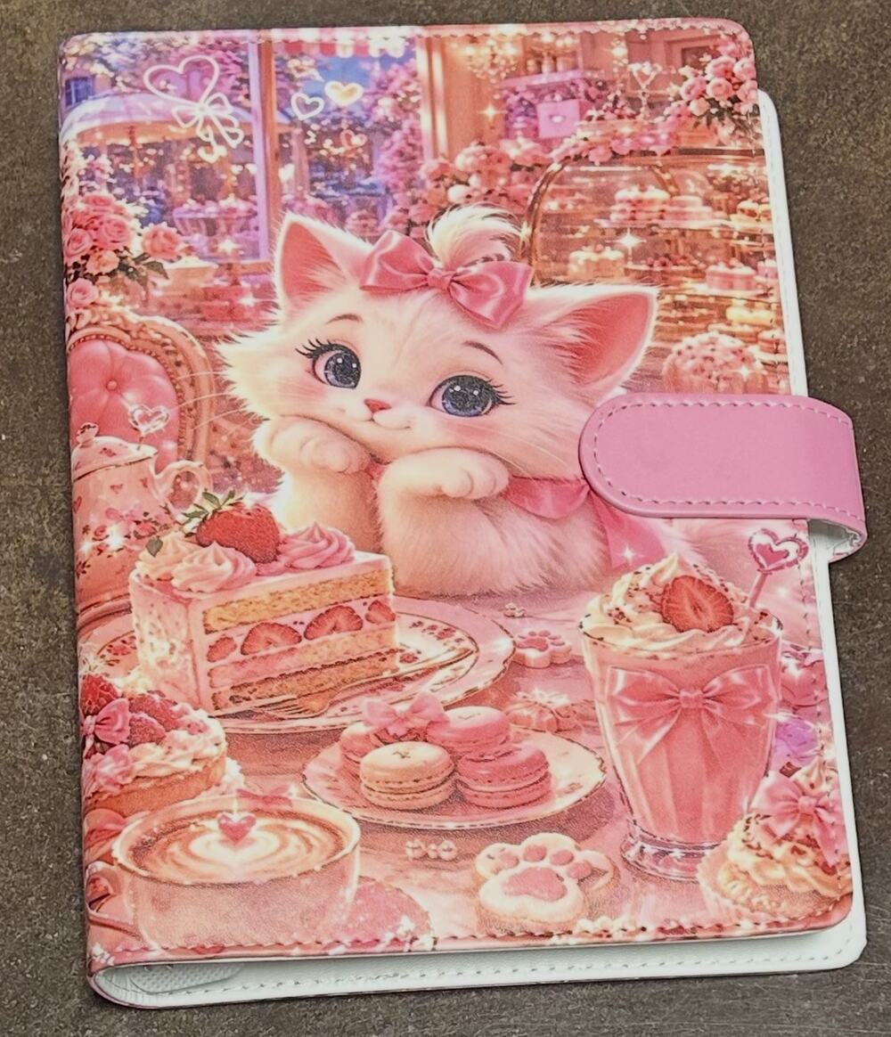 Marie Cat size A5 Binder w/ stationery paper